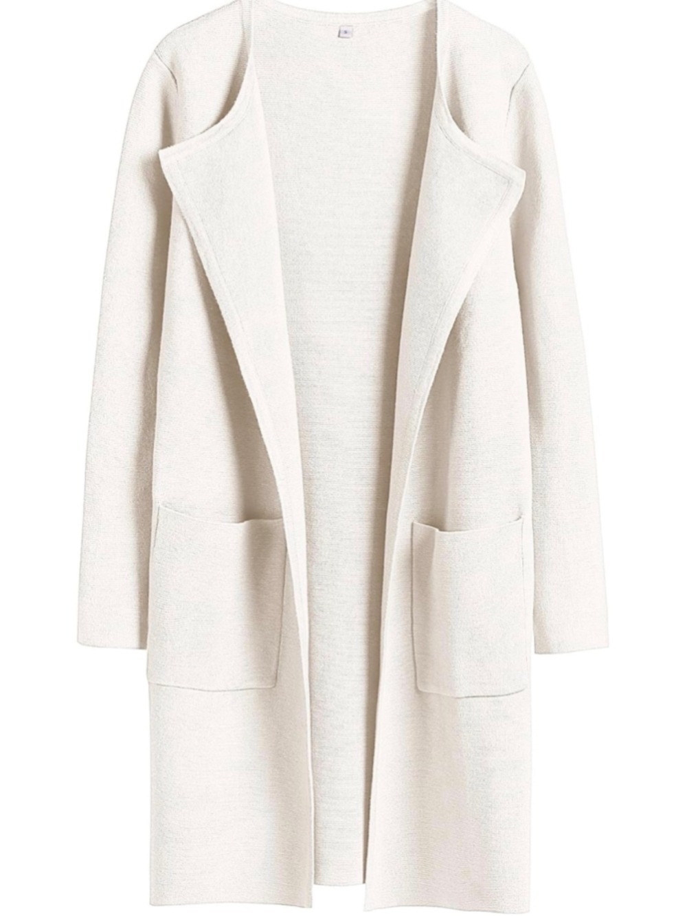 Women's Caracilia Open Front Cardigan Sweater Off White Size L - Picture 2 of 10